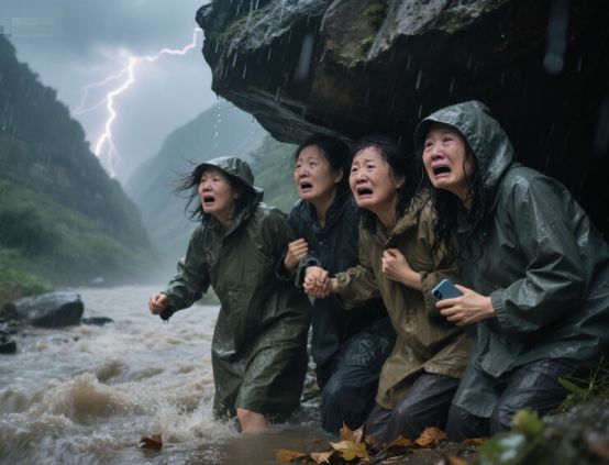 五名退休阿姨组登山队不听劝阻闯未开发区域山洪暴发后集体失联(图3)